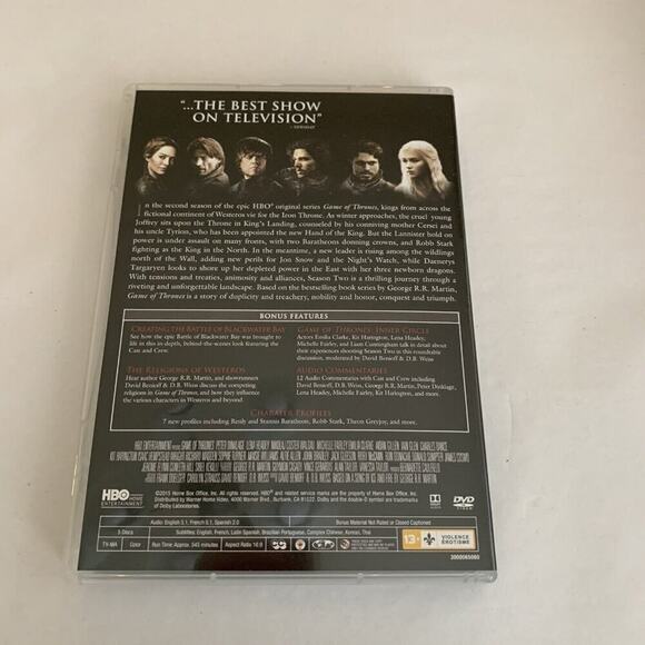 Game of Thrones: The Complete Second Season (DVD, 2015, 5-Disc Set) - Picture 8 of 8
